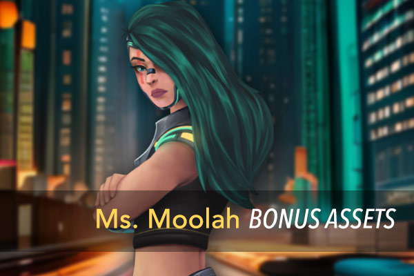 Ms. Moolah Bonus Assets with Ms. Moolah