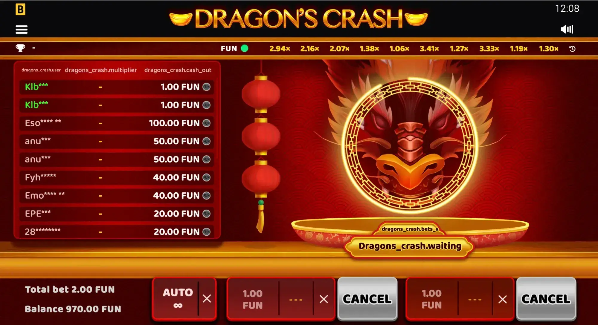 DRAGON'S CRASH