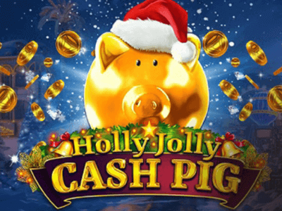 Holly Jolly Cash Pig with a golden piggy bank